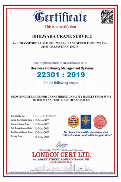 Bhilwara Crane Services | www.bhilwaracrane.com